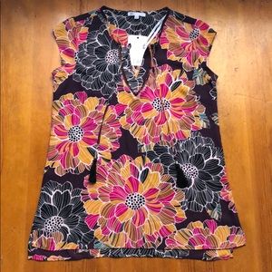 Printed, floral blouse